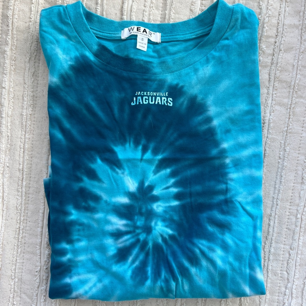 WEAR by Erin Andrews Jaguars tie dye long sleeve tee